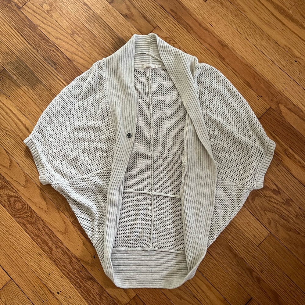 PRANA Organic Cotton Cocoon Cream Yoga Cardigan S